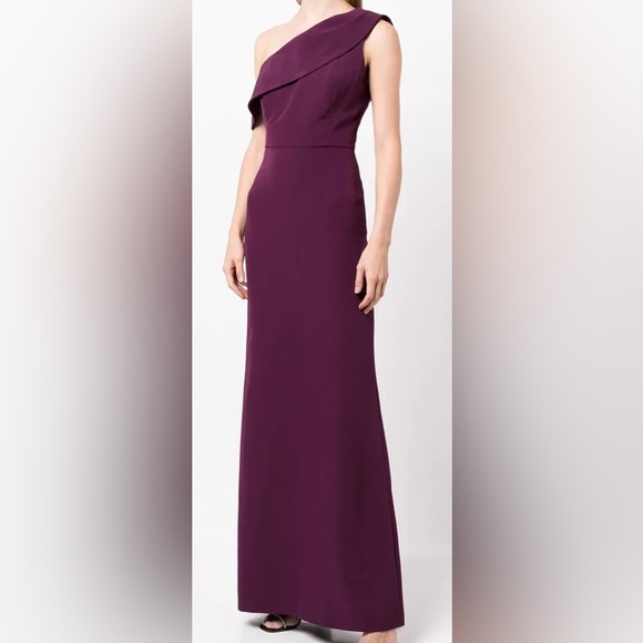 Sachin & Babi | Davis Cold Shoulder Gown | Plum Purple | Women’s 12 - Picture 1 of 7